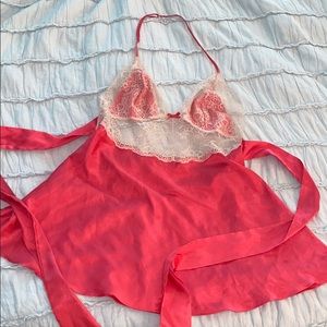 Sexy pink Victoria Secret slip teddy lingerie
